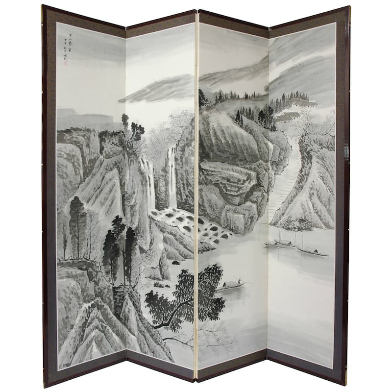 Handmade Large Misty Mountain Silkscreen (China)