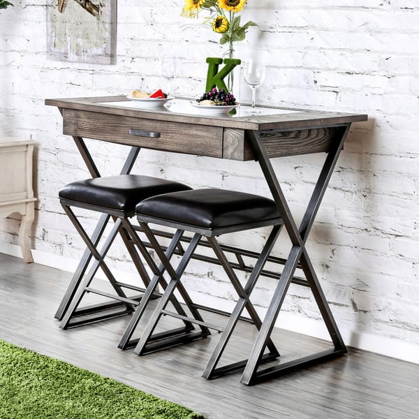 Furniture Of America Amer Grey Metal 3 Piece Furniture Of America Amer Grey Metal 3 Piece