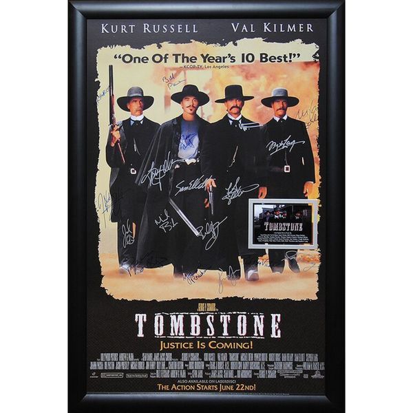 Cast-signed 'Tombstone' Framed Movie Poster
