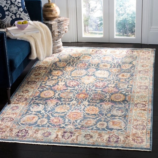 Shop Safavieh Illusion Blue/ Cream Viscose Area Rug - 8' x 10' - On ...