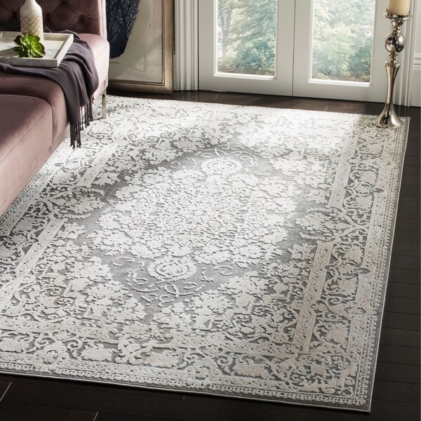 Shop Safavieh Reflection Grey/ Cream Polyester Area Rug 8' X 10' On