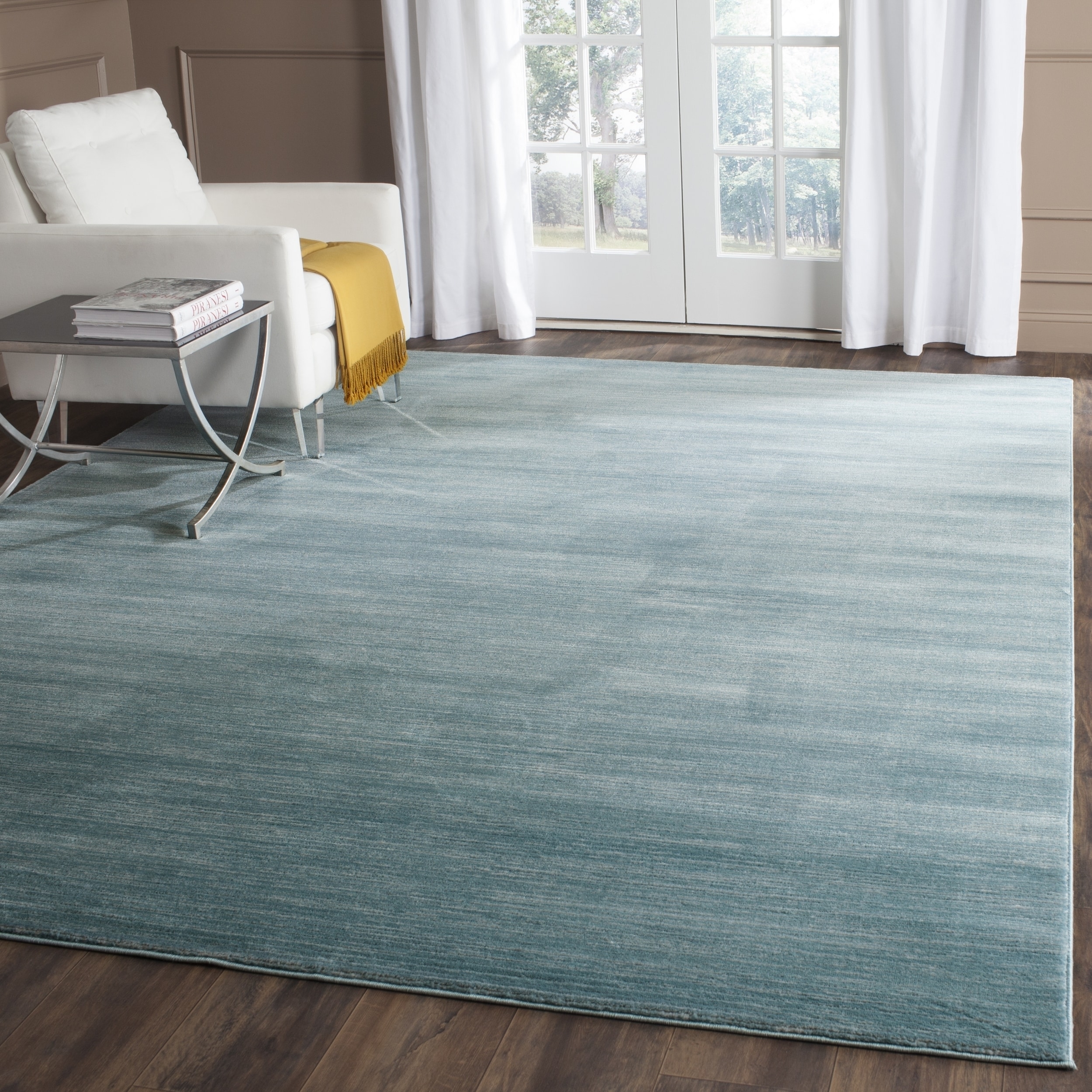 Safavieh Vision Contemporary Tonal Aqua Blue Area Rug - 5' x 5' Square