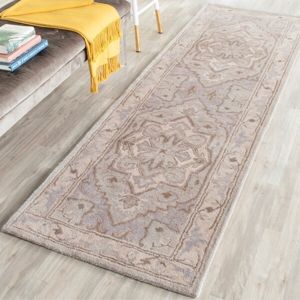 Shop Safavieh Heritage Hand-Tufted Beige/ Grey Wool Runner ... (600 x 600 Pixel)