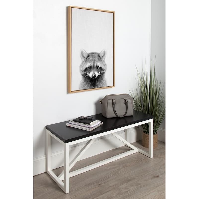 Kate and Laurel Sylvie Raccoon Framed Canvas by Simon Te Tai