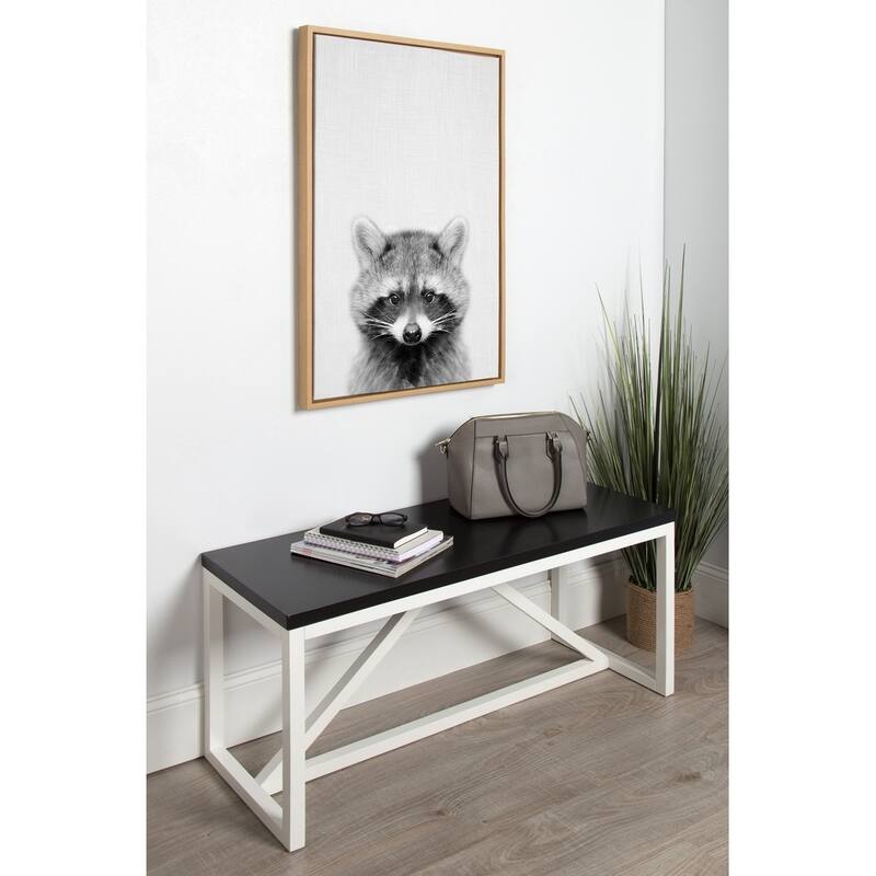 Kate and Laurel Sylvie Raccoon Framed Canvas by Simon Te Tai