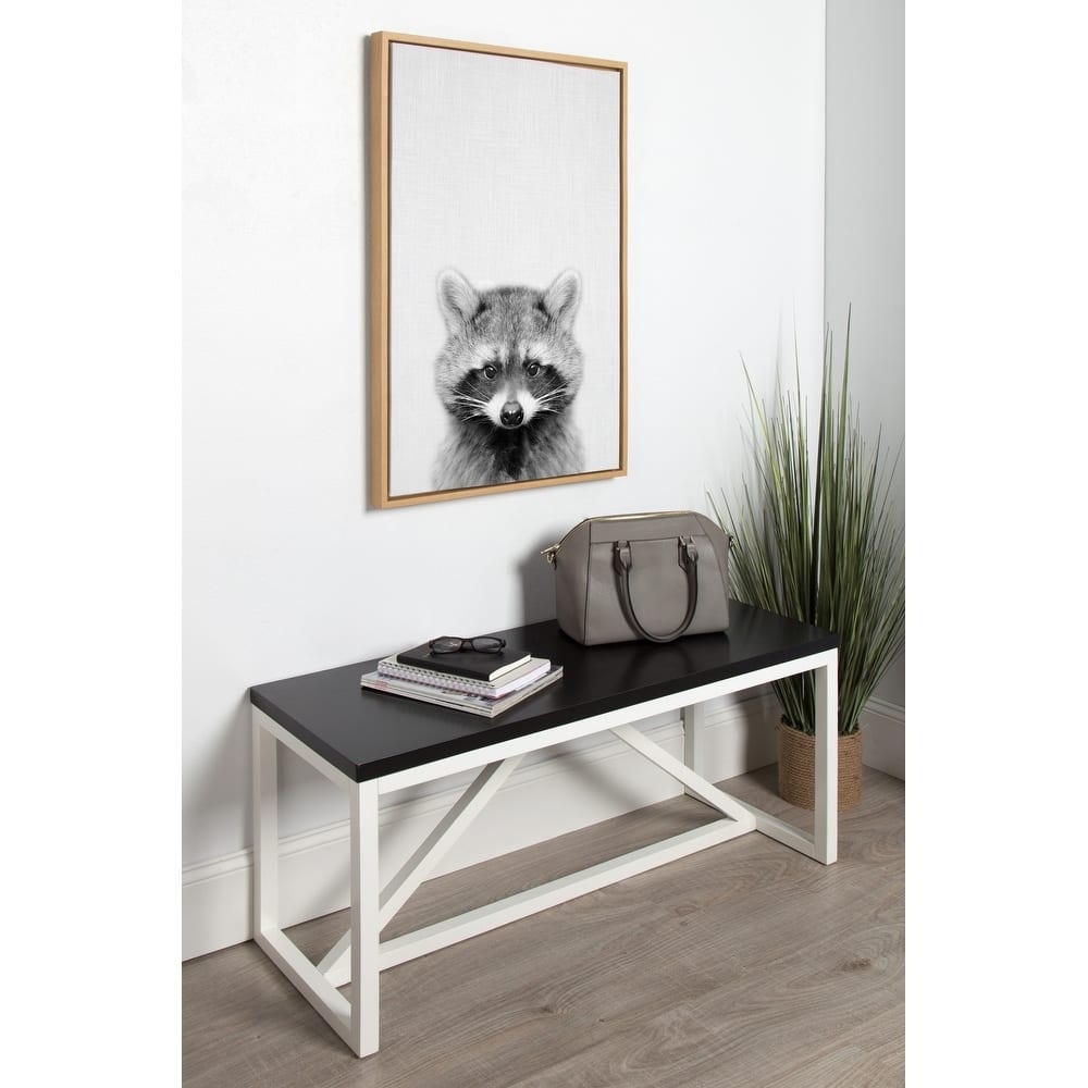 Kate and Laurel Sylvie Raccoon Framed Canvas by Simon Te Tai