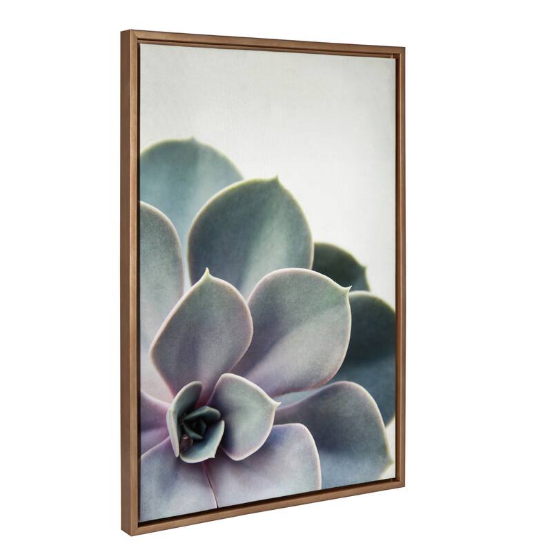 Sylvie Succulent Gold Framed Canvas Wall Art by F2 Images