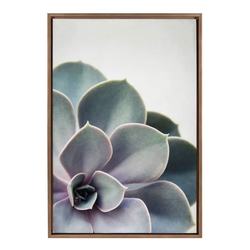 Sylvie Succulent Gold Framed Canvas Wall Art by F2 Images - 23x33 - Plastic - Gold