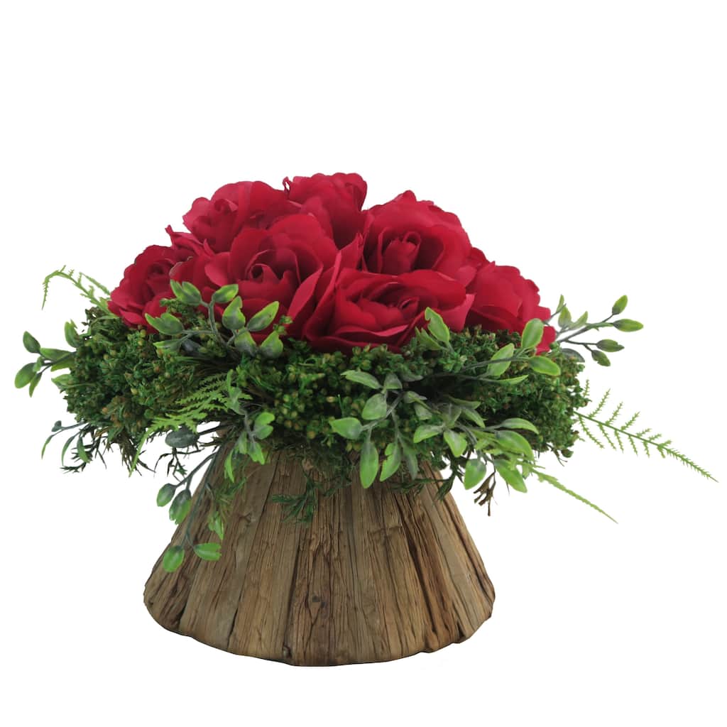 French Red Rose on Round Centerpiece