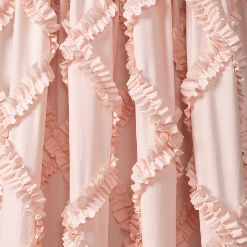 Lush Decor Ruffle Diamond Curtain Panel Pair