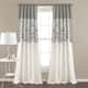 Lush Decor Estate Garden Room Darkening Window Curtain Panel Pair - 95 Inches - Gray