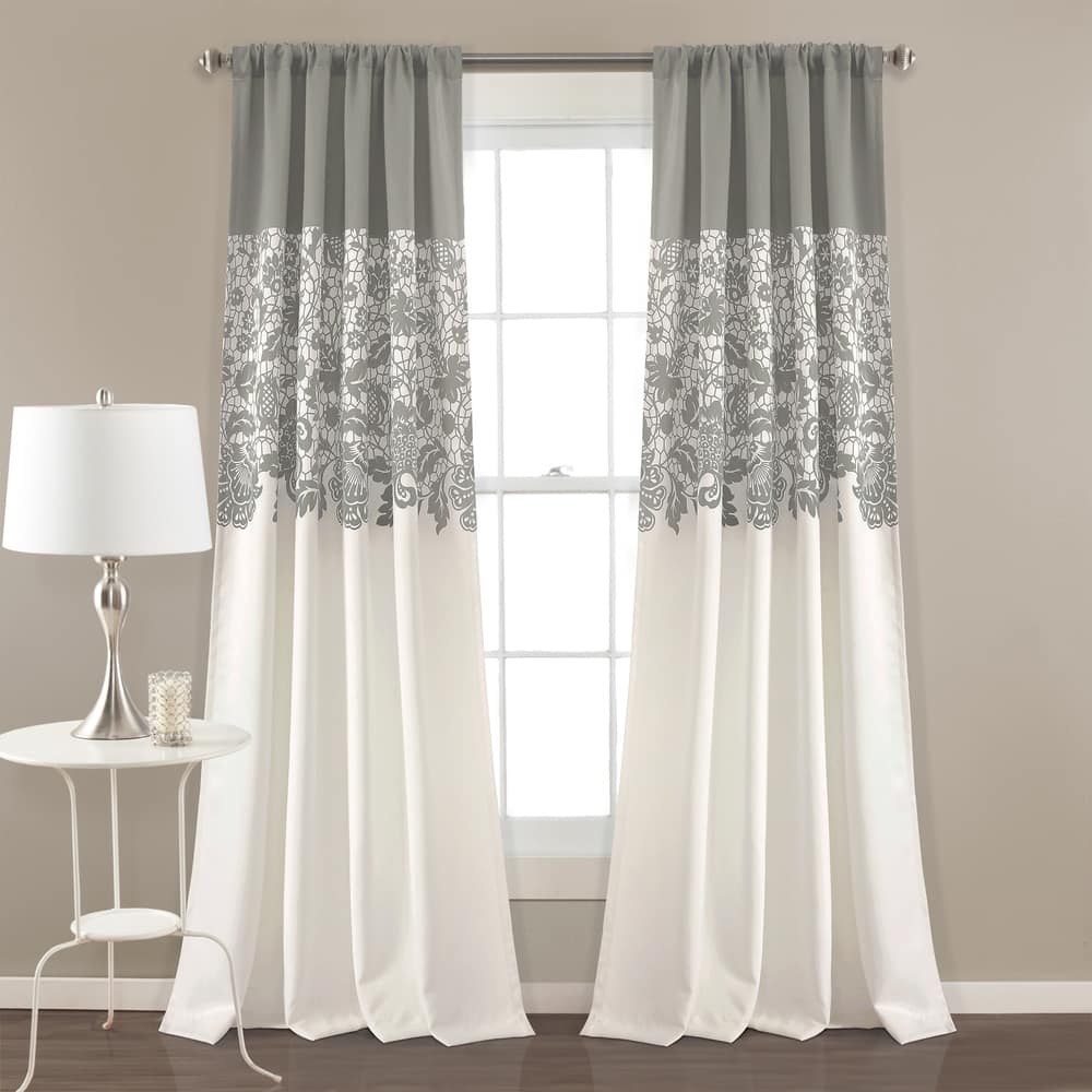 Lush Decor Estate Garden Room Darkening Window Curtain Panel Pair