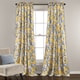 preview thumbnail 26 of 29, Lush Decor Dolores Room-darkening Floral Curtain Panel Pair 52" W x 84" L - Yellow