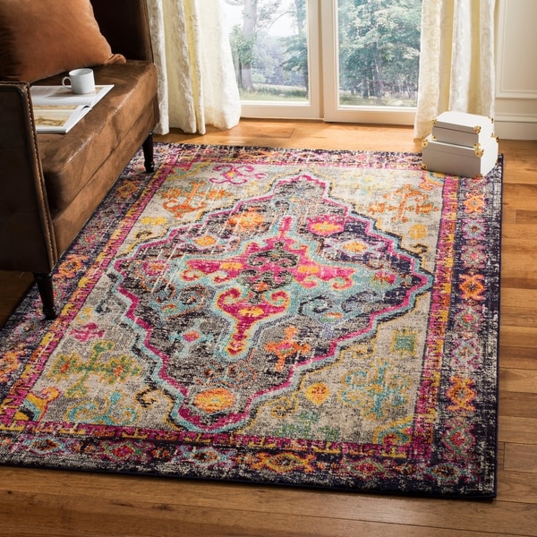 Shop Safavieh Monaco Vintage Bohemian Grey/ Pink ... (600 x 600 Pixel)