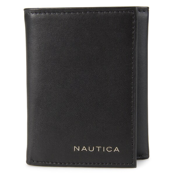 Shop Nautica Men&#39;s Genuine Leather Trifold Credit Card Wallet - Free Shipping On Orders Over $45 ...