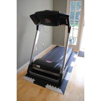 EWONDERWORLD 90" x 42" Extra Thick Interlocking Treadmill Mat Foam Puzzle Tiles for Home Gym Floor - Black