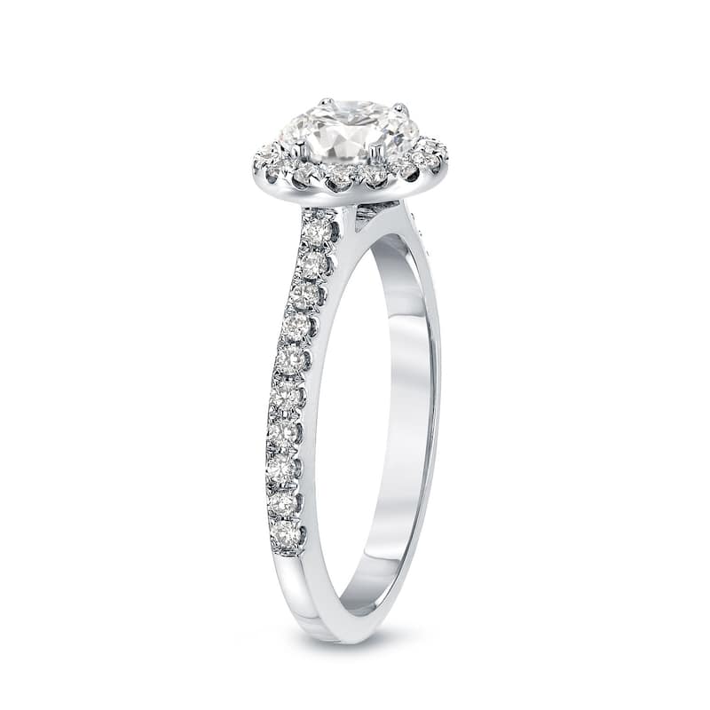 Auriya 1 1/3ctw Round Halo Diamond Engagement Ring 14k Gold (J-K, I1-I2)