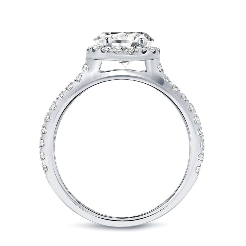 Auriya 1 1/3ctw Round Halo Diamond Engagement Ring 14k Gold (J-K, I1-I2)