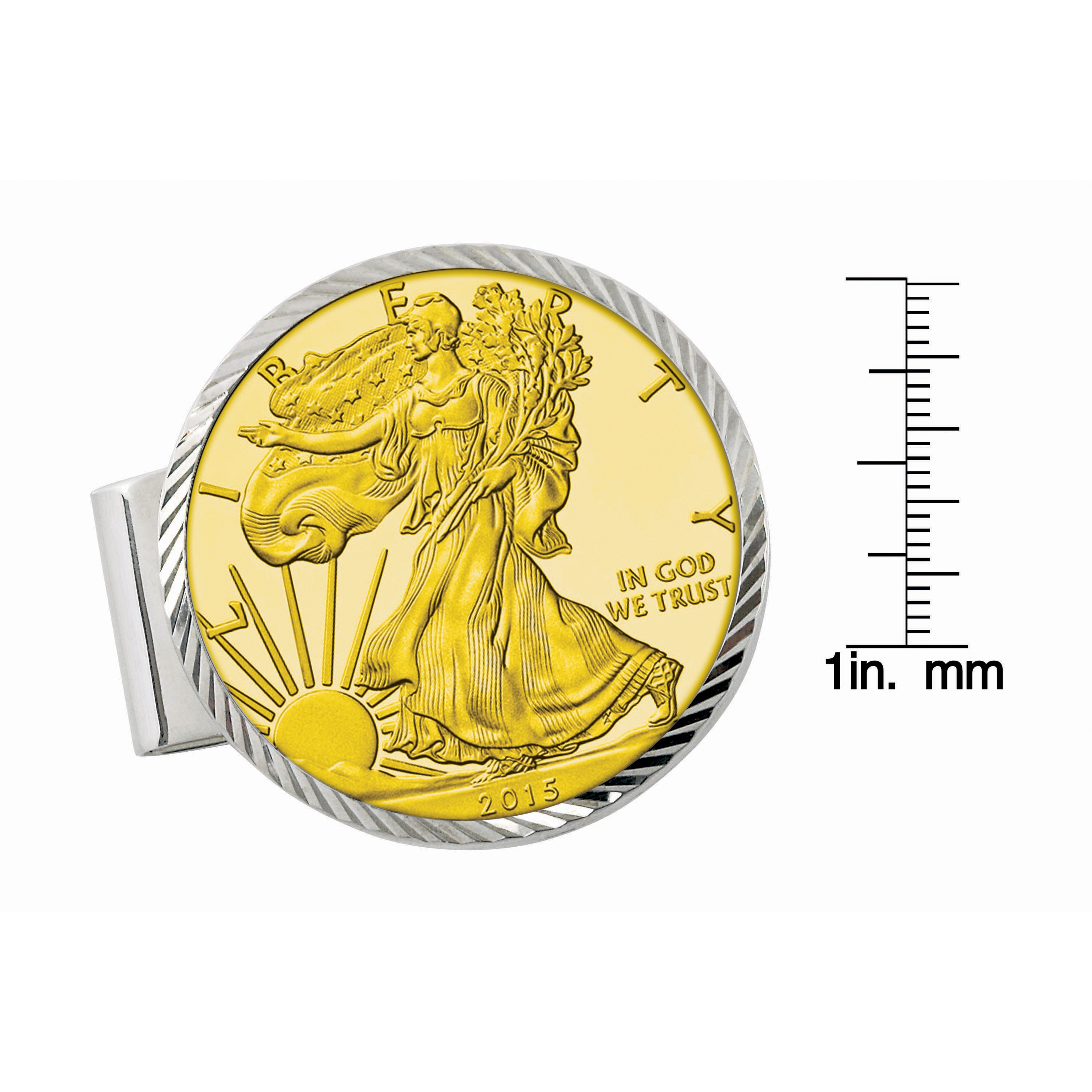 NEW Year to Remember Silvertone Half Dollar Coin Money Clip 1947