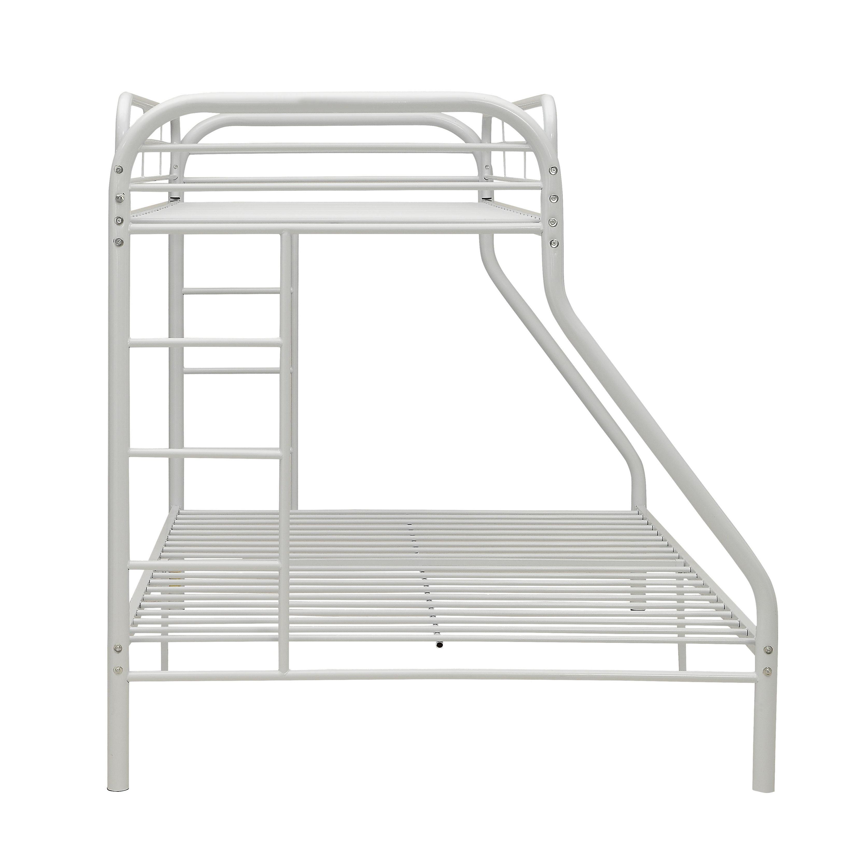 twin over queen bunk bed white