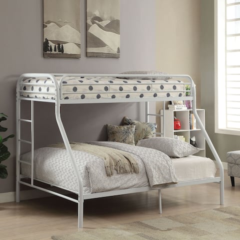 Acme Furniture Tritan White Metal Twin XL Over Queen Bunk Bed