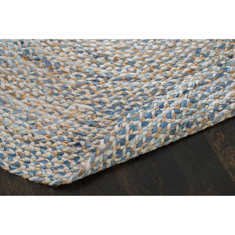 Jani Maura Natural/Blue Round Rug