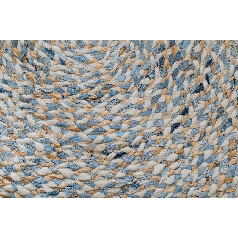 Jani Maura Natural/Blue Round Rug