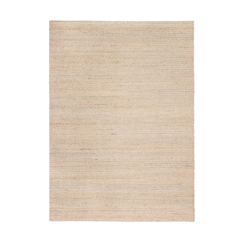 Jani Madi Natural/Gray Jute and Wool Rug , 5' x 8' Feet, Tan/Gray Handwoven Style Area Rug