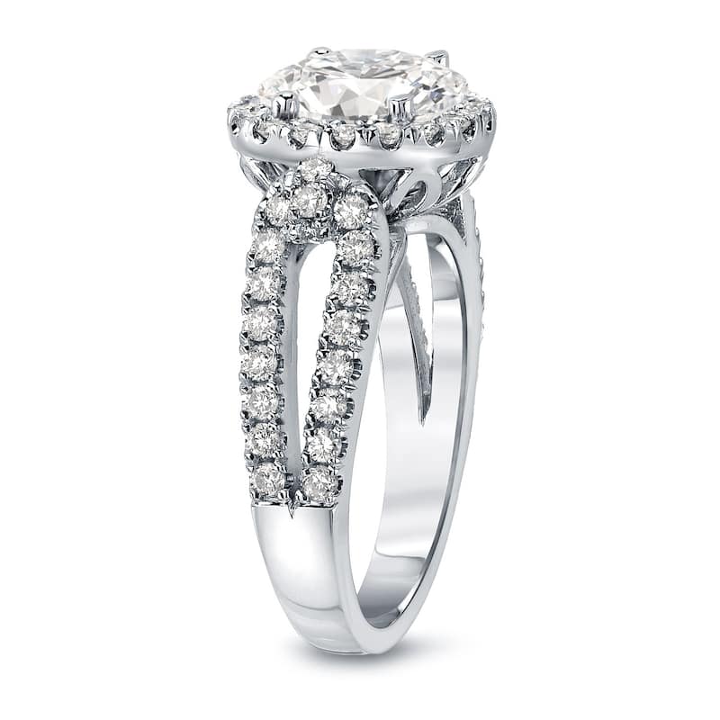 Auriya Round 2 1/3ctw Halo Diamond Engagement Ring 14k Gold (J-K, I1-I2)