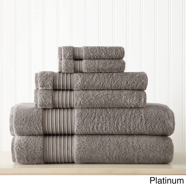 Modern Threads 700GSM 100% Turkish Cotton 6-piece Towel Set - Platinum