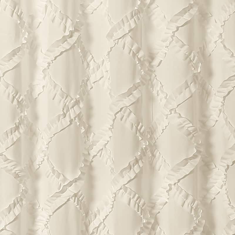 Lush Decor Ruffle Diamond Shower Curtain