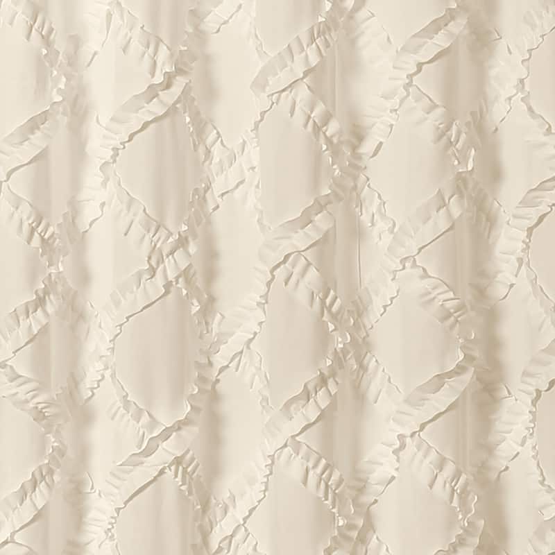 Lush Decor Ruffle Diamond Shower Curtain