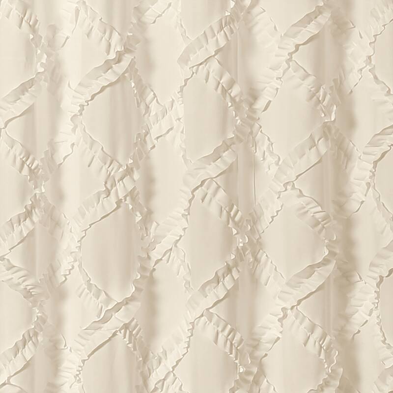 Lush Decor Ruffle Diamond Shower Curtain