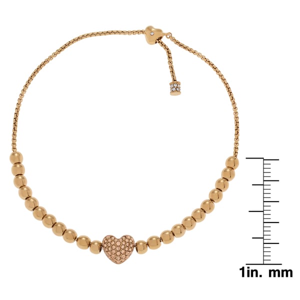 michael kors rose gold plated stone set bead bracelet