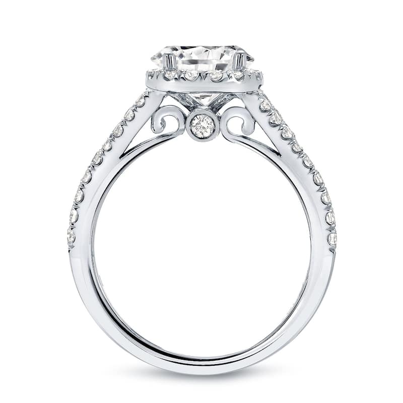 Auriya 1 1/2ctw Round Halo Diamond Engagement Ring 14k Gold
