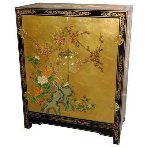 Handmade Gold Leaf Lacquer Cabinet (China)