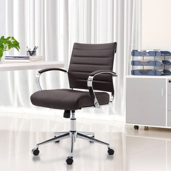 Shop Edgemod Brighton Drafting Chair With Vegan Leather Seat