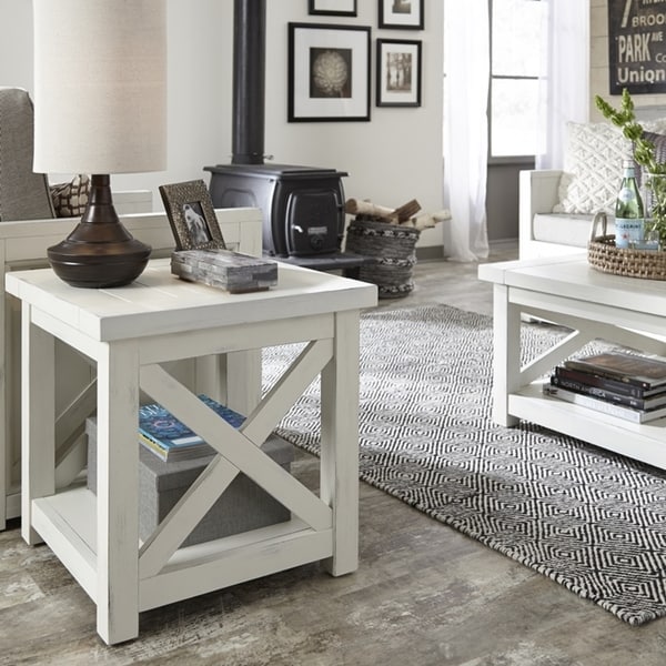 small off white end tables