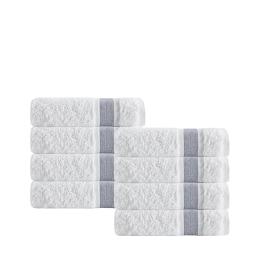 Depera Home Unique Turkish Cotton Hand Towels (Set of 8) - 16x28 inches