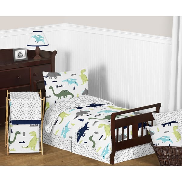 Shop Sweet Jojo Designs Blue And Green Mod Dinosaur Comforter Set
