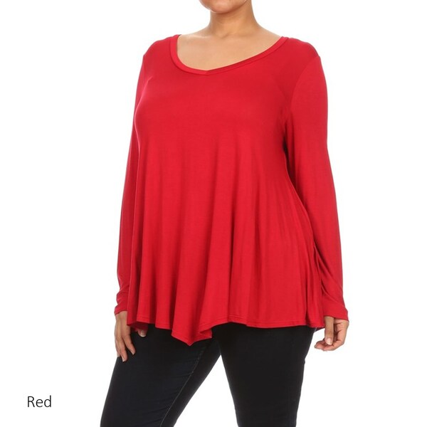 Plus size cheap rayon spandex tops