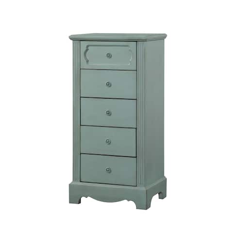 Blue Dressers Chests Online At Our Best Bedroom Acme Furniture Morre Antique Teal Pine Mdf Chest