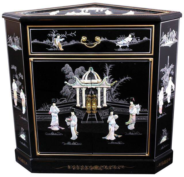 Handmade Lacquer Corner Cabinet (China)