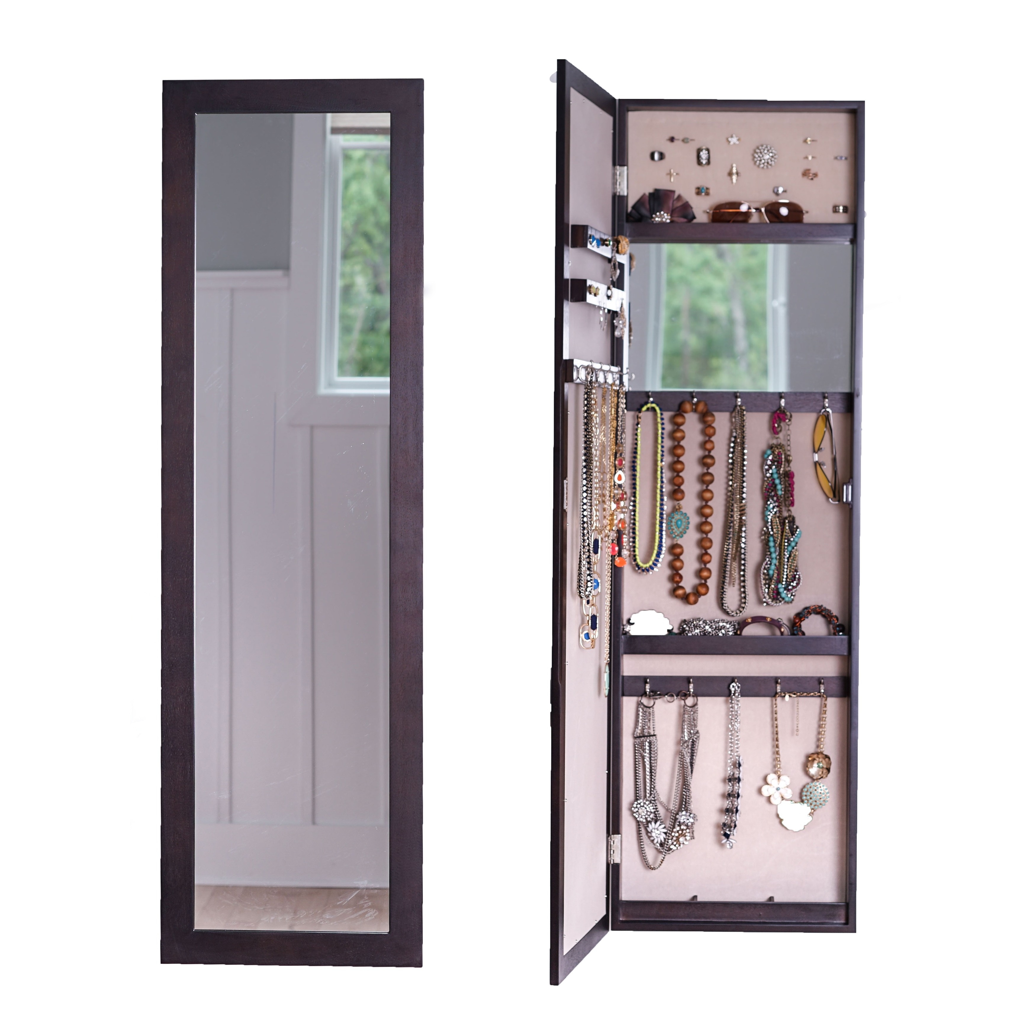 Shop Hives Honey Door Hanging Full Length Mirrored Jewelry