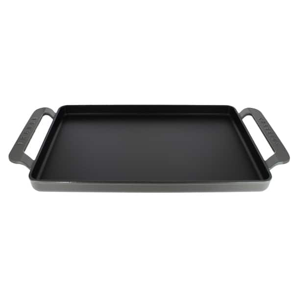 rectangular cast iron dish pan with