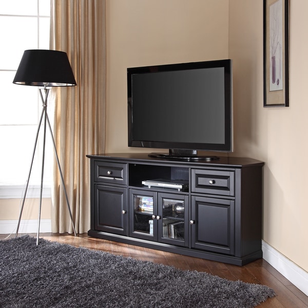 Shop Black 60-inch Corner TV Stand - Free Shipping Today ...