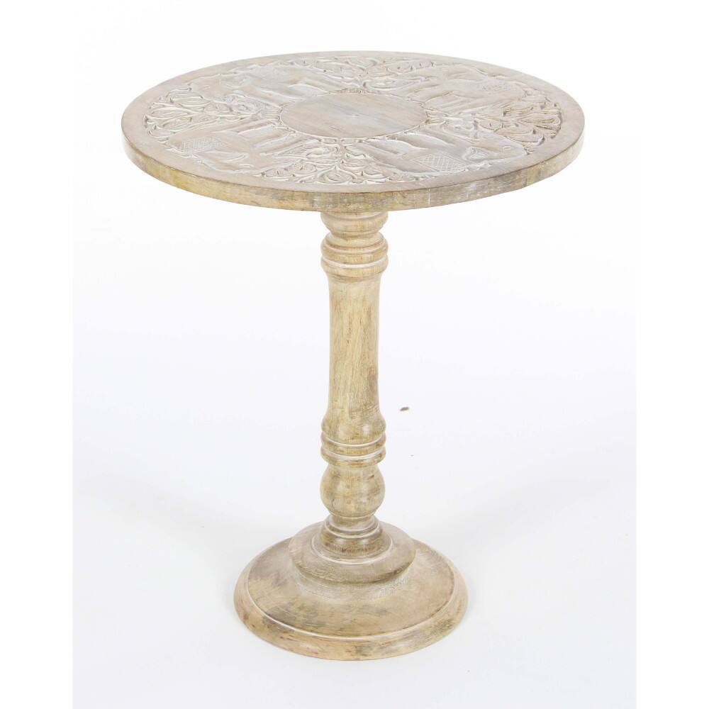 Benzara Wood Elephant Accent Table