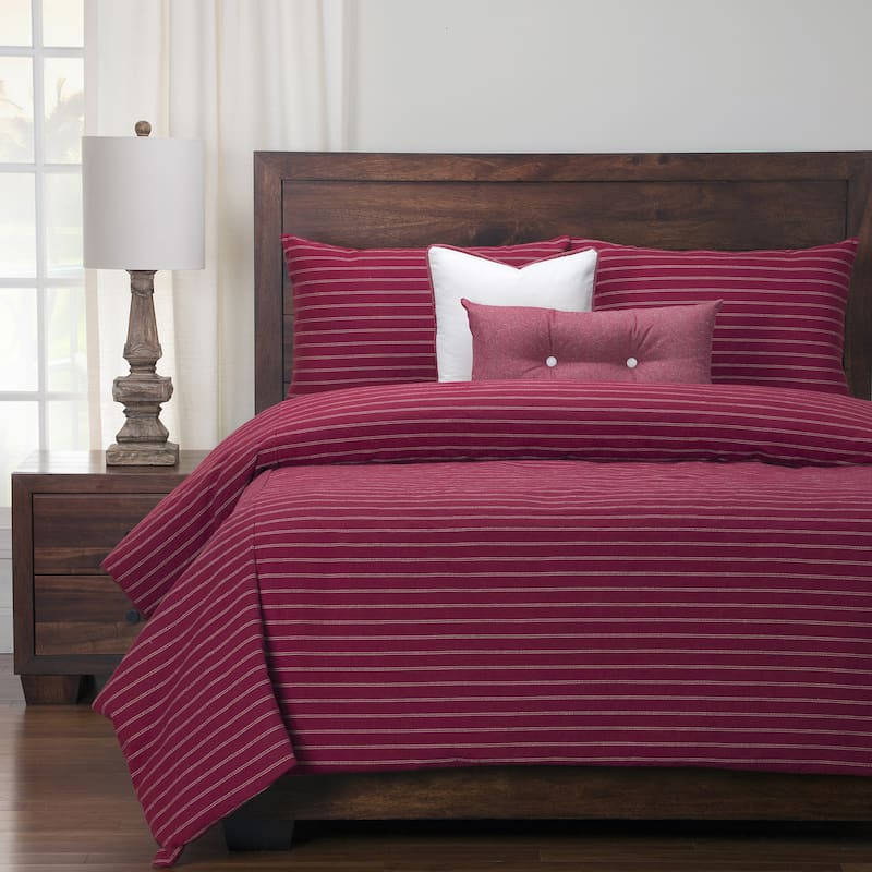 Copper Grove Bischofsheim Cotton-blend Burlap Brick Down Alt Duvet Cover Set