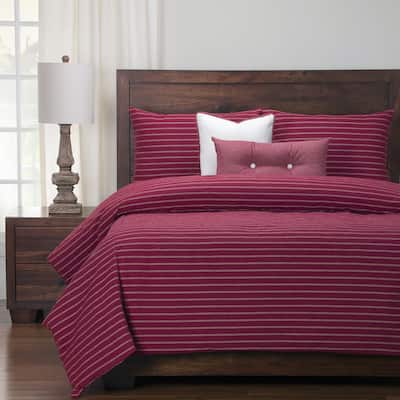 Copper Grove Bischofsheim Cotton-blend Burlap Brick Down Alt Duvet Cover Set