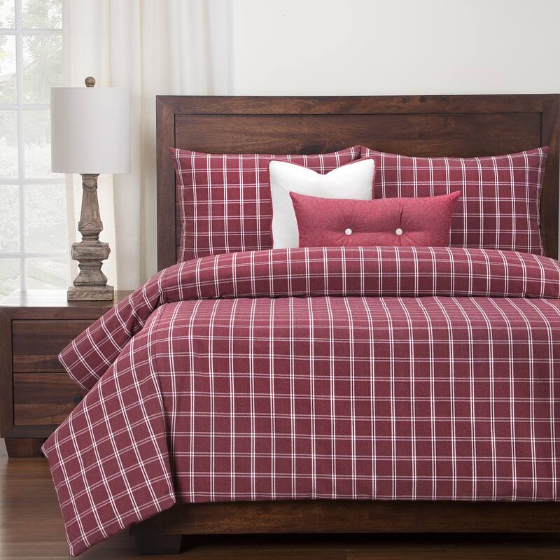 Siscovers Luxury Tartan Brick Down Alt Duvet Cover Set